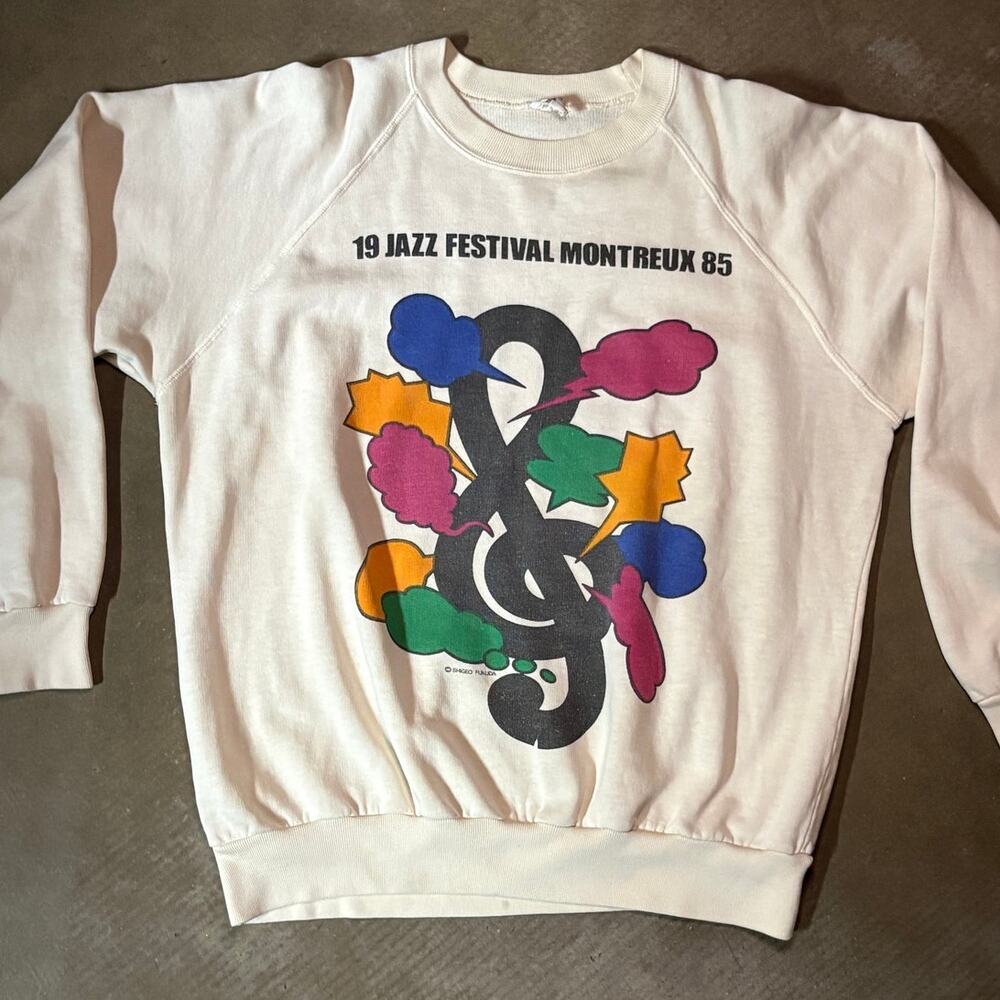 Vintage 1985 Jazz Festival Men's Sweater M/L